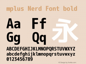 mplus Nerd Font bold Version 1.018;Nerd Fonts 0.9 Font Sample