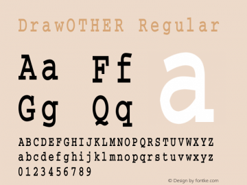 DrawOTHER Regular 1995:1.00 Font Sample