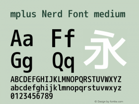 mplus Nerd Font medium Version 1.018;Nerd Fonts 0.9 Font Sample