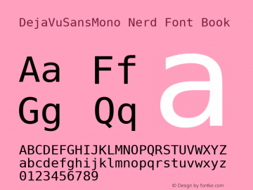 DejaVuSansMono Nerd Font Book Version 2.37图片样张