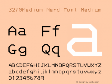 3270Medium Nerd Font Medium Version 001.000;Nerd Fonts 0图片样张