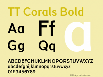 TT Corals Bold Version 001.000; ttfautohint (v1.5);com.myfonts.easy.type-type.tt-corals.bold.wfkit2.version.4C8T图片样张