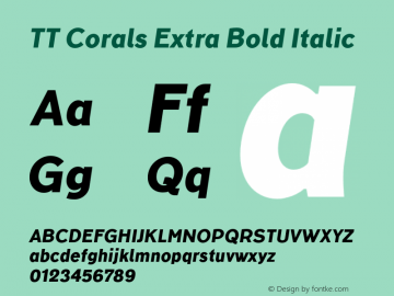 TT Corals Extra Bold Italic Version 001.000; ttfautohint (v1.5);com.myfonts.easy.type-type.tt-corals.extra-bold-italic.wfkit2.version.4C8Q图片样张