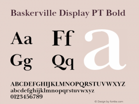 Baskerville Display PT Bold Version 1.000图片样张