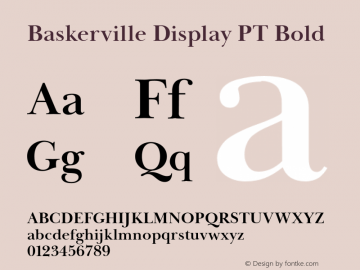 Baskerville Display PT Bold Version 1.000图片样张