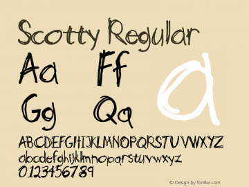 Scotty Regular 1.000 Font Sample