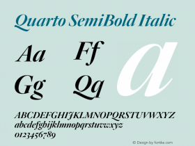 Quarto SemiBold Italic Version 1.200图片样张
