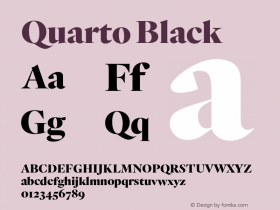 Quarto Black Version 1.200 Font Sample