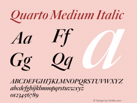 Quarto Medium Italic Version 1.200图片样张