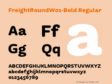 FreightRoundW01-Bold Regular Version 1.00 Font Sample