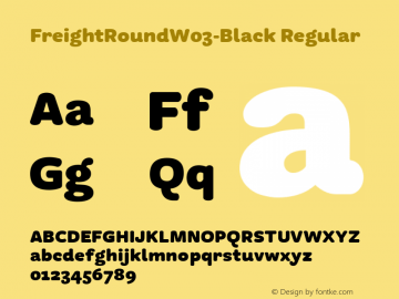 FreightRoundW03-Black Regular Version 1.00 Font Sample