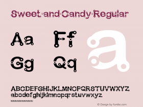 Sweet and Candy Regular Version 1.00 November 25, 2016, initial release Font Sample