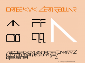 Drosé KXK Zero Regular Version 1.0 Font Sample