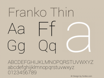 Franko Thin Version 1.200310; 2013图片样张
