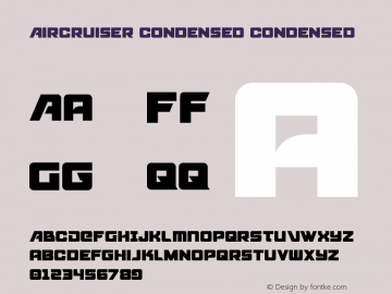 Aircruiser Condensed Condensed Version 2.0; 2016图片样张