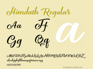 Himdath Regular Version 1.000图片样张