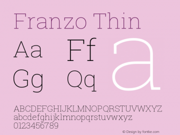Franzo Thin Version 1.100262; 2013图片样张