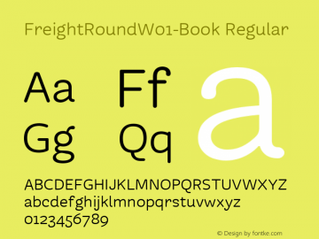 FreightRoundW01-Book Regular Version 1.00 Font Sample