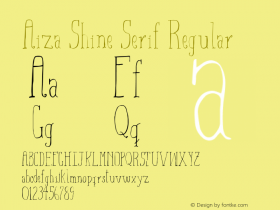 Aiza Shine Serif Regular Version 1.002;Fontself Maker 1.1.0图片样张