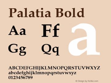 Palatia Bold Altsys Fontographer 3.5  5/27/92 Font Sample