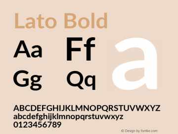 Lato Bold Version 2.015; 2015-08-06; http://www.latofonts.com/ Font Sample