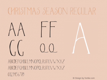 Christmas Season Regular Version 1.002;Fontself Maker 1.1.0 Font Sample