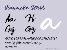 Vinsmoke Script 1.000 Font Sample