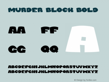 Murder Block Bold Version 1.00 October 31, 201图片样张