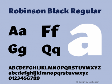 Robinson Black Regular Version 1.1 2016图片样张
