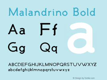 Malandrino Bold Version 1.000图片样张