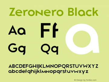 Zeronero Black Version 1.000 Font Sample