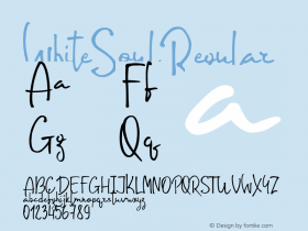 WhiteSoul Regular Version 1.092;Fontself Maker 1.1.0图片样张