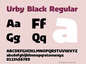 Urby Black Regular Version 1.000图片样张