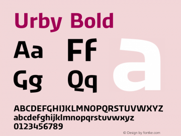 Urby Bold Version 1.000图片样张