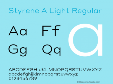 Styrene A Light Regular Version 1.1 2016图片样张