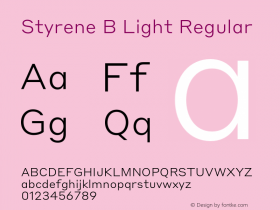 Styrene B Light Regular Version 1.1 2016图片样张