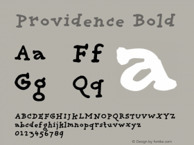 Providence Bold 001.000 Font Sample