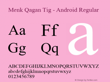 Menk Qagan Tig - Android Regular 1.03图片样张