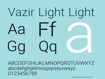 Vazir Light Light Version 6.0.0图片样张