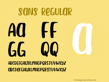 83 sans Regular Version 1.000 Font Sample