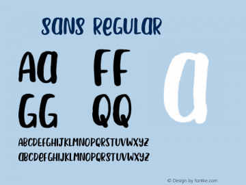 83 sans Regular 1.000 Font Sample