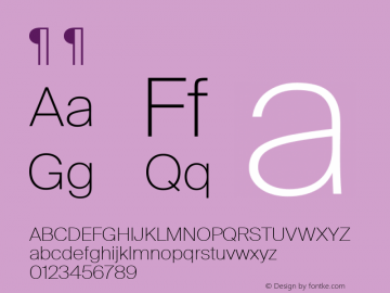 ¶ ¶ Version 2.500 Font Sample