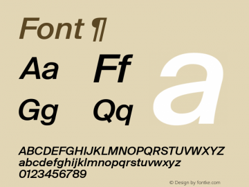 Font ¶ Version 2.500图片样张