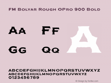 FM Bolyar Rough OPro 900 Bold Version 1.160;com.myfonts.easy.fontmaker.fmbolyar-typecraft.rough-opro-900.wfkit2.version.4Get图片样张
