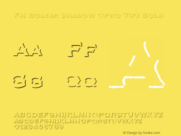 FM Bolyar Shadow OPro 700 Bold Version 1.160;com.myfonts.easy.fontmaker.fm-bolyar-typecraft.shadow-opro-700.wfkit2.version.4Geh Font Sample