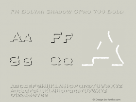 FM Bolyar Shadow OPro 700 Bold Version 1.160;com.myfonts.easy.fontmaker.fm-bolyar-typecraft.shadow-opro-700.wfkit2.version.4Geh Font Sample