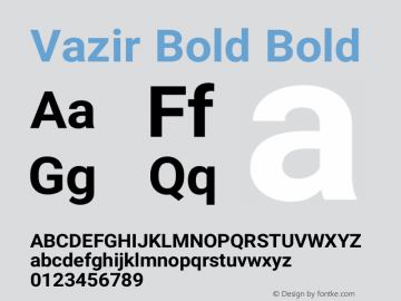 Vazir Bold Bold Version 6.2.0图片样张