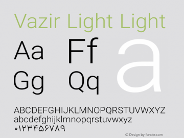 Vazir Light Light Version 6.2.0图片样张