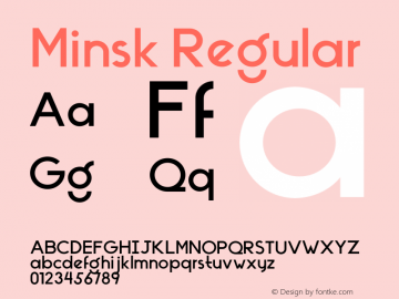 Minsk Regular 1.000 Font Sample