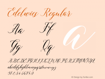 Edelwies Regular 2.000 Font Sample